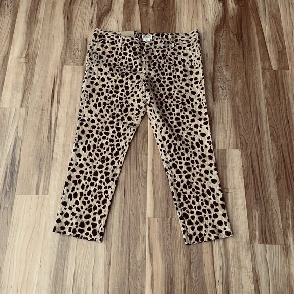 Merona Fit 3 Brown Leopard Animal Print Dress Pants Size 16 NWT Inseam 27” - Picture 1 of 6